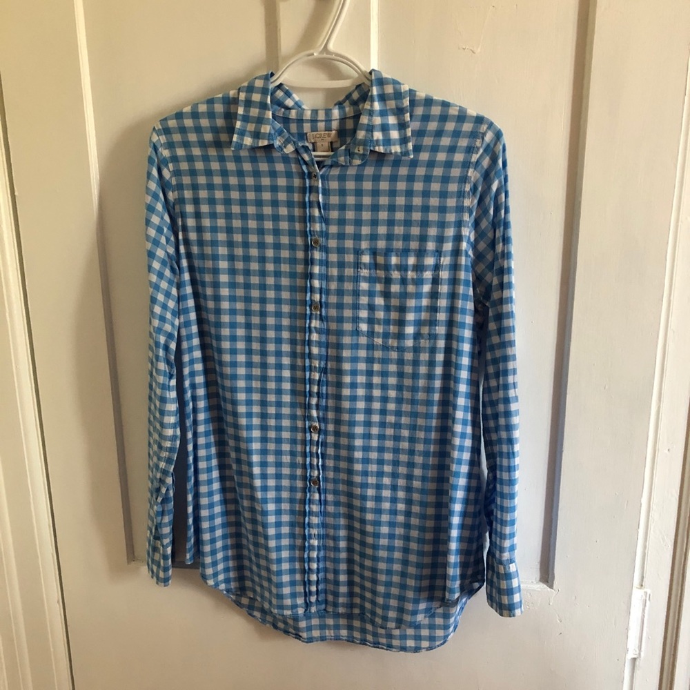 J. Crew factory gingham top